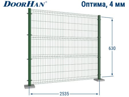 Купить 3D заборную секцию ДорХан 2535×630 мм в Московском от 1127 руб.